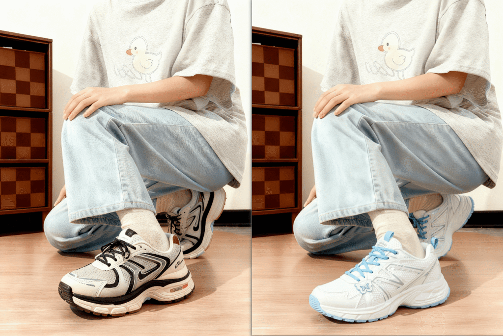 Comparison chart of the effects before and after using nano banana