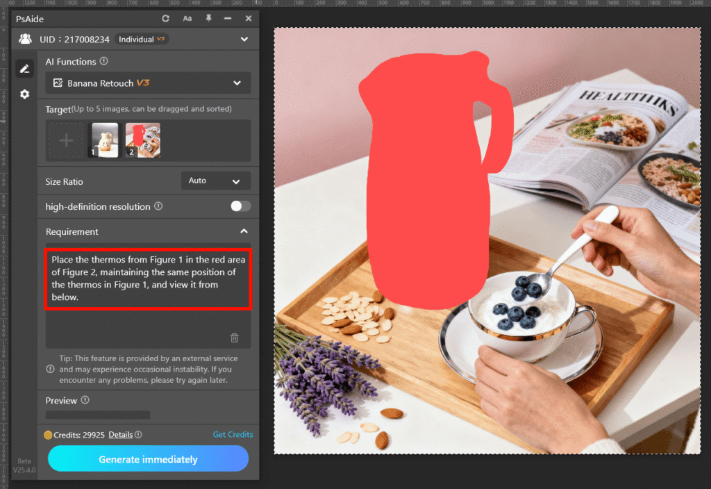 nano banana Step 2: Enter the prompt words