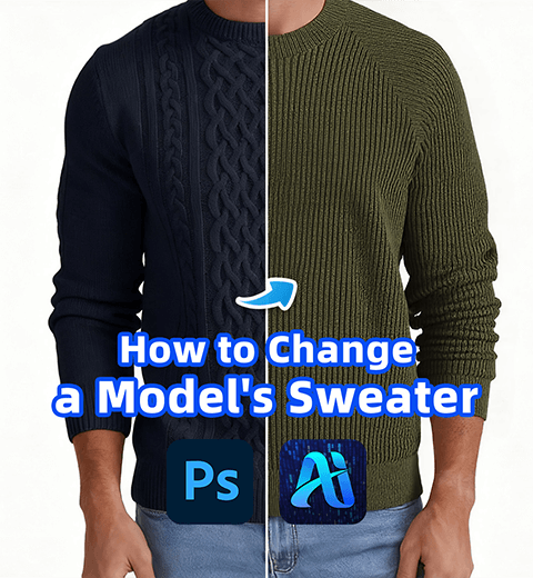 AI Photo Editing: How to Change a Model’s Sweater in 3s with PsAide