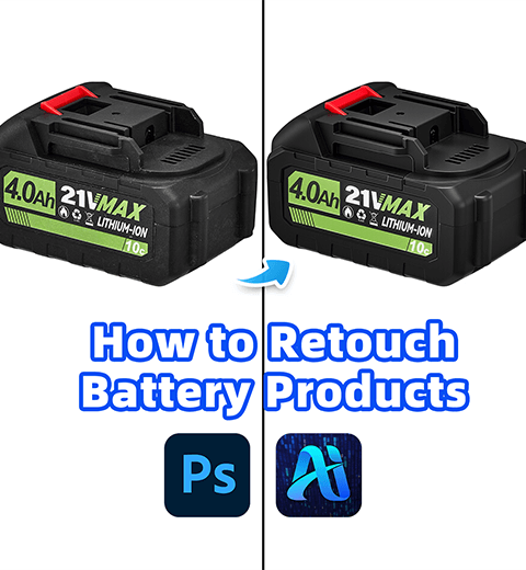 AI Photo Editing: Retouch Lithium Batteries in 3 Steps with PsAide