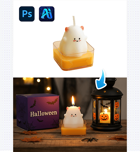 How to Transfer Candles in 30 Seconds with PsAide’s NanoBanana