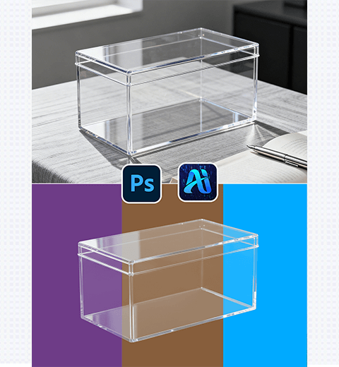 How to Use Nano Banana & How to Use AI in Photoshop: Cut Out Transparent Boxes in 30 Seconds