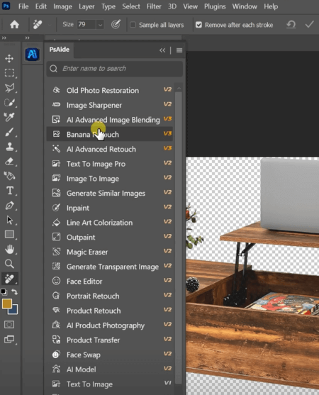 Open Nano Banana in PS