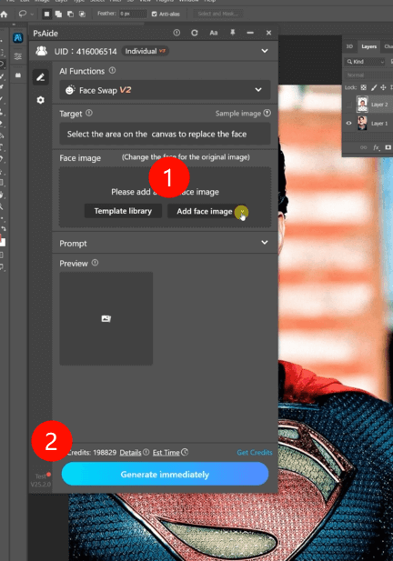PS Upload Replacement Face