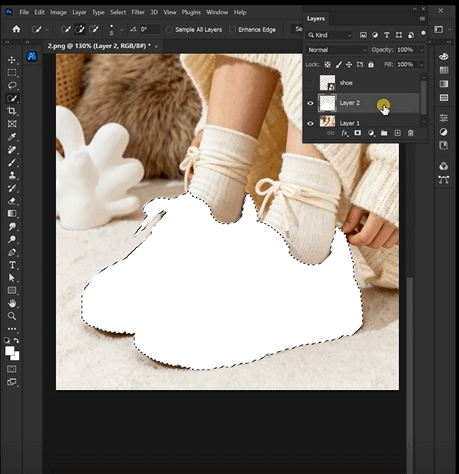 Nano Banana：fill this area with white (Edit > Fill > White)
