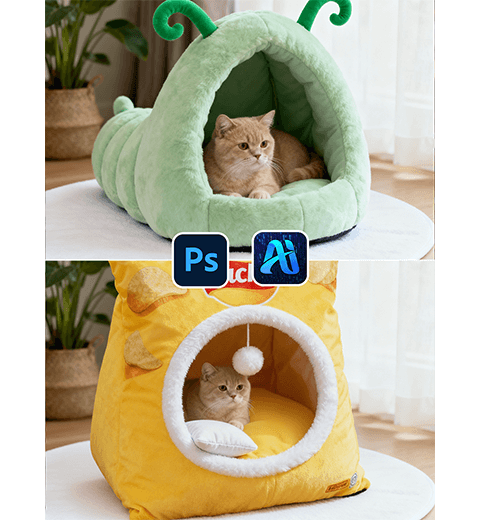 Use PS to Replace Cat Bed in E-commerce Images in 1 Minute with NanoBanana