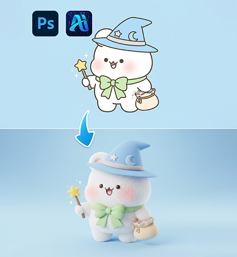 Use Nano Banana Retouch in Photoshop to turn 2D photos into 3D