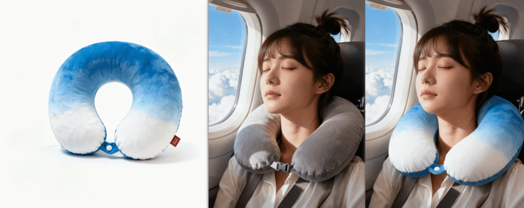 Comparison chart of the effects before and after using nano banana