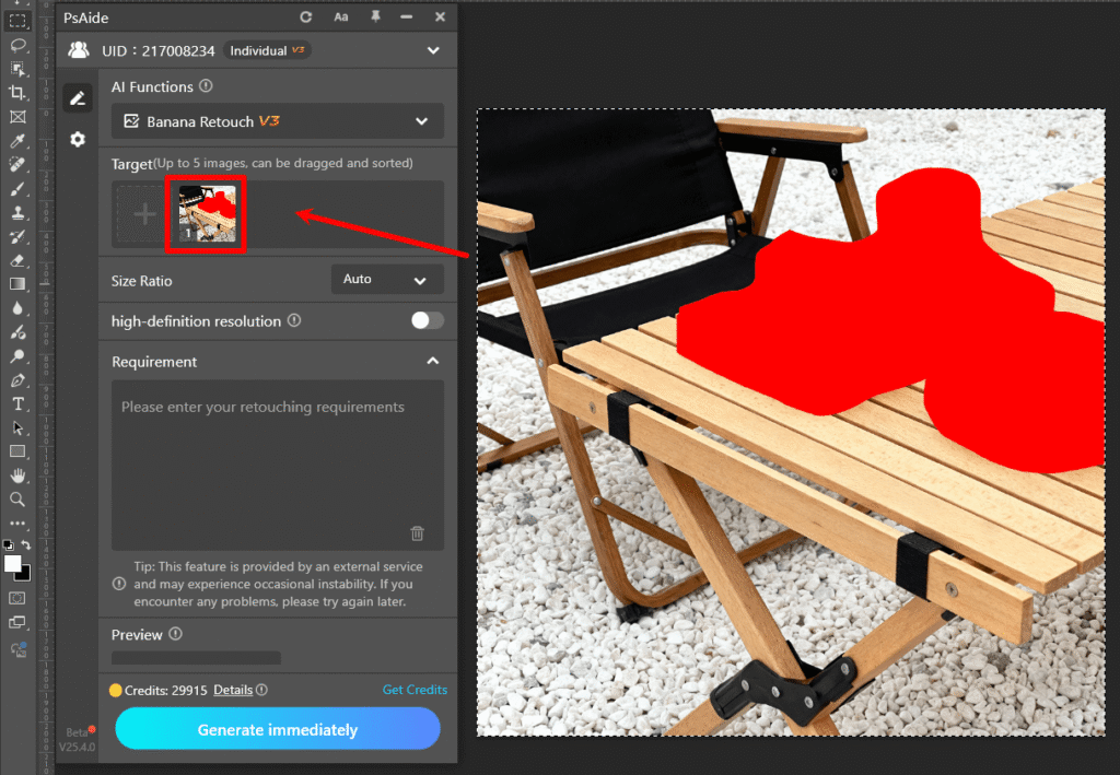 nano banana  Step 1: Upload the original image and the processed background image