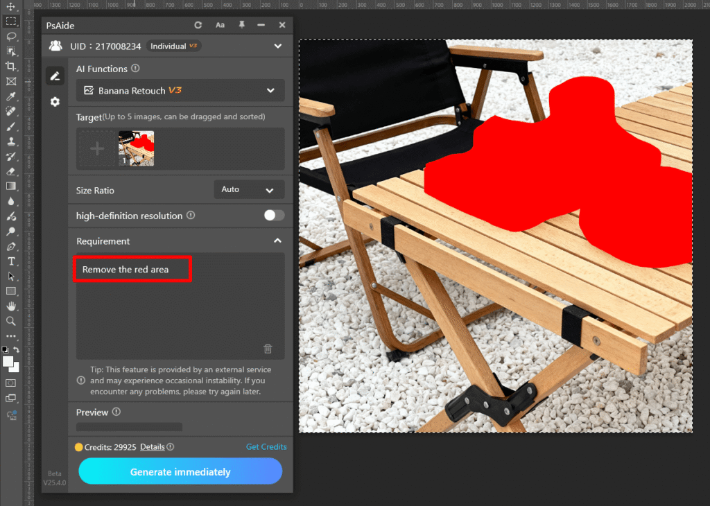 nano banana Step 2: Enter the prompt words
