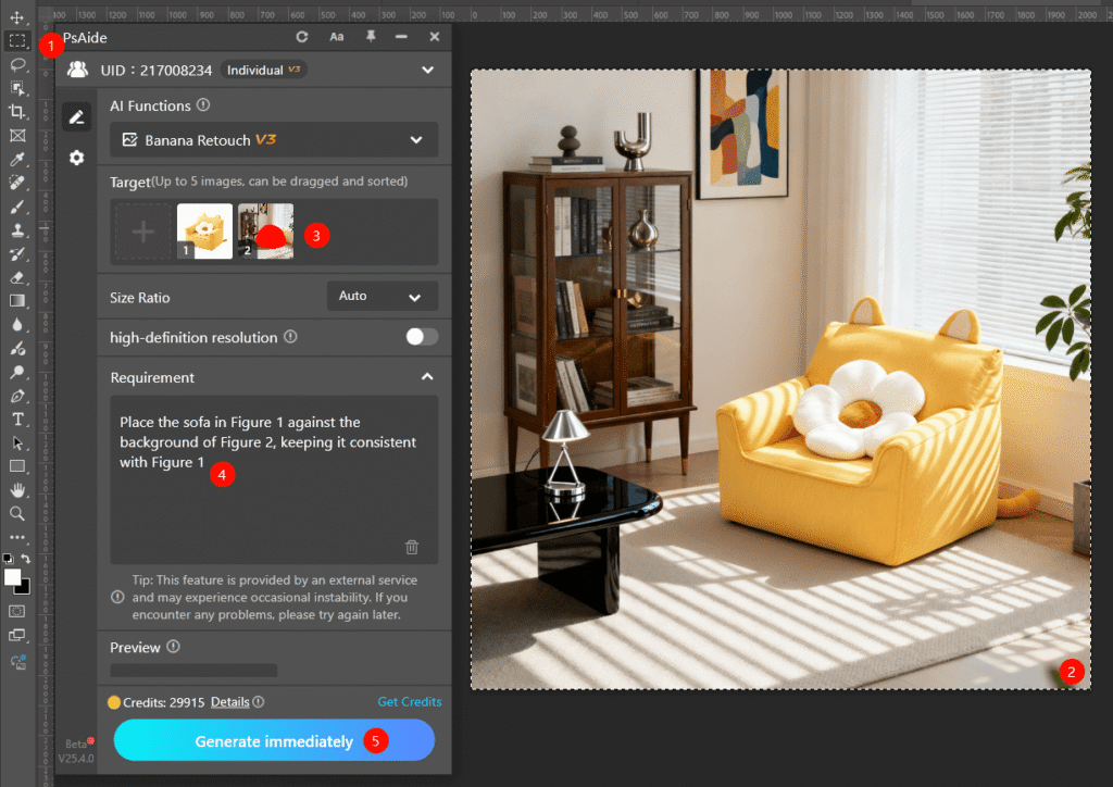 nano banana Step 3: Obtain the generated result image