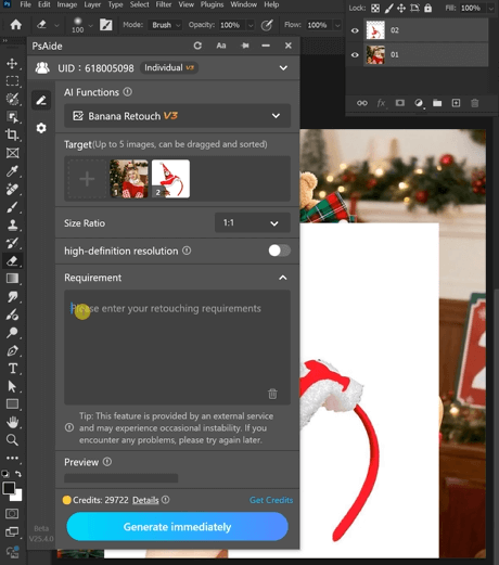 3-Step Workflow: Nano Banana Christmas Headband Swap