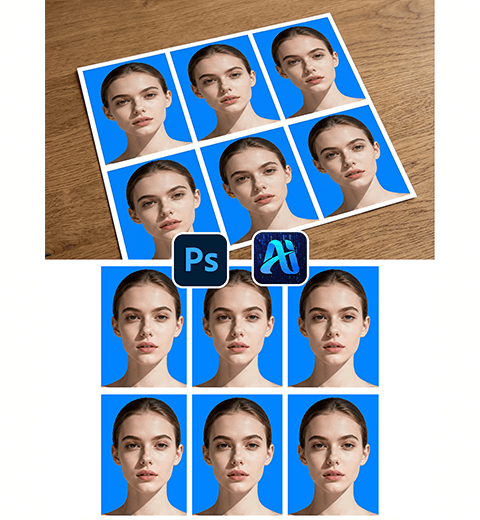 【Use Nano Banana in PS】Extract and Straighten ID Photos with One AI Tool
