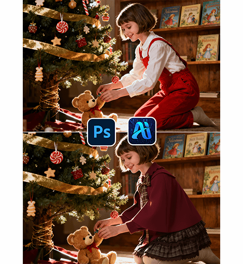 How to Use Nano Banana in PS: Create Festive Christmas Photos with AI Costume Magic
