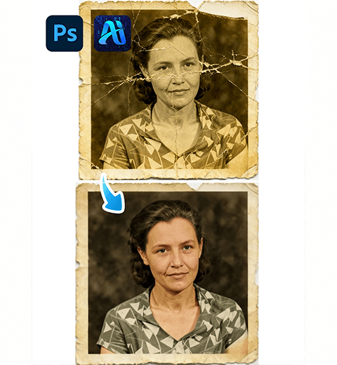 How to Restore Old Photos in Photoshop: The AI-Powered One-Click Solution