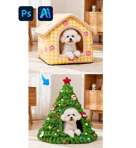 How to Use Nano Banana in PS: Create the Perfect Christmas Pet Photo with AI