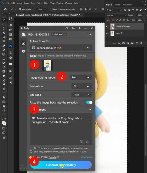 Use Nano Banana Pro in Photoshop