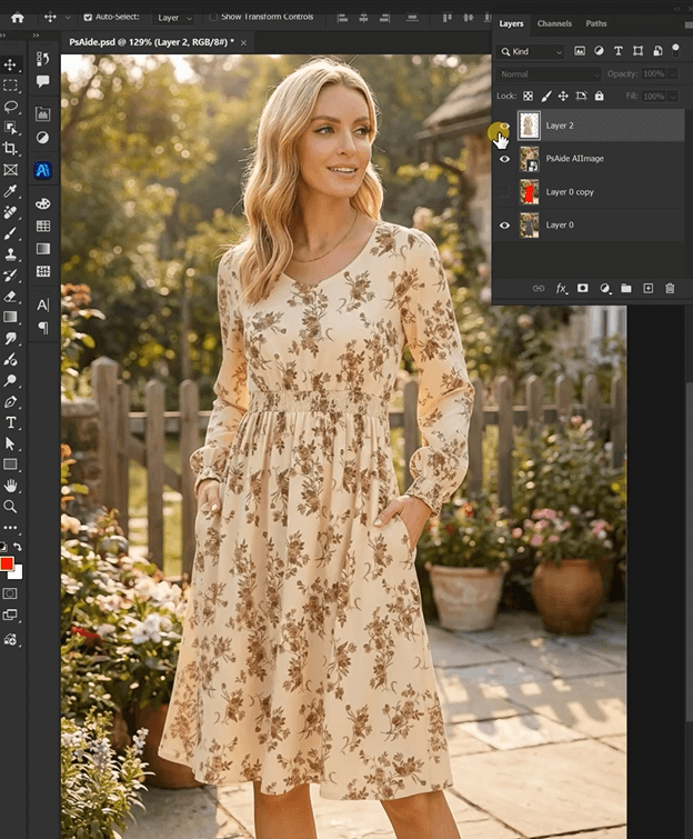 dress during the original photoshoot.