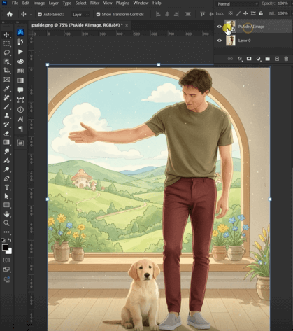 AI-generated artistic in PS