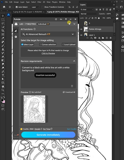 AI Advanced Retouching: Turn Illustrations into Clean Line Art in Minutes