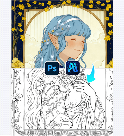 AI Advanced Retouching: Turn Illustrations into Clean Line Art in Minutes