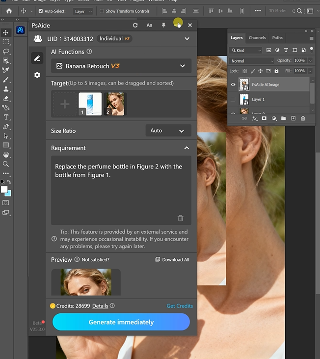 Replace Beauty Products in a Model’s Hand Seamlessly