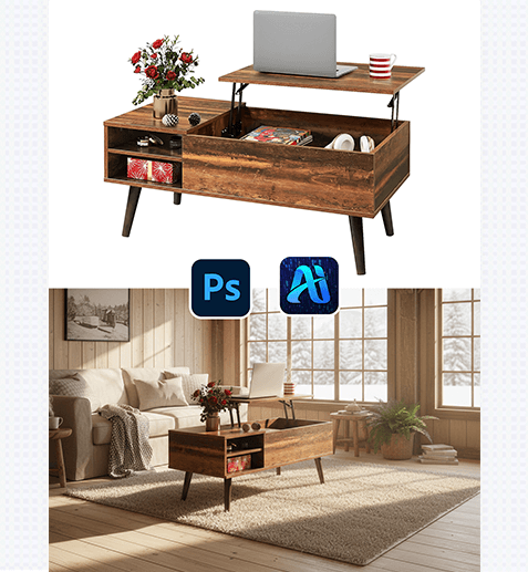 Nano Banana Magic: 3 Steps to Turn Plain White-Background Furniture into Stunning Home Settings!