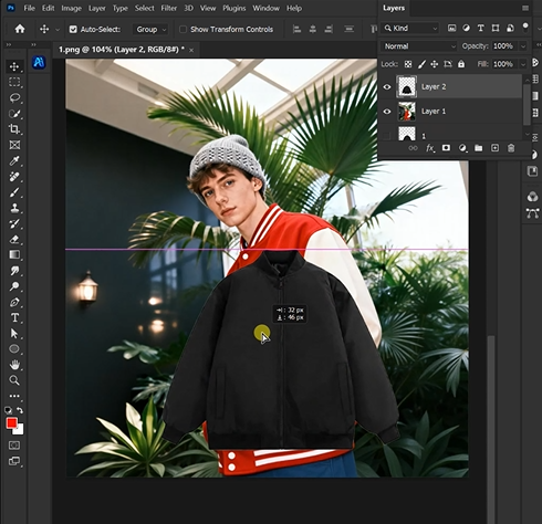 Prepare Red-Colored Model Image in Ps