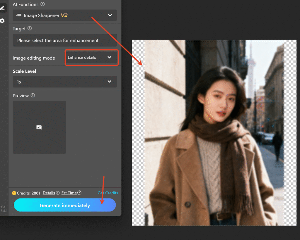 Apply One-Click Sharpening