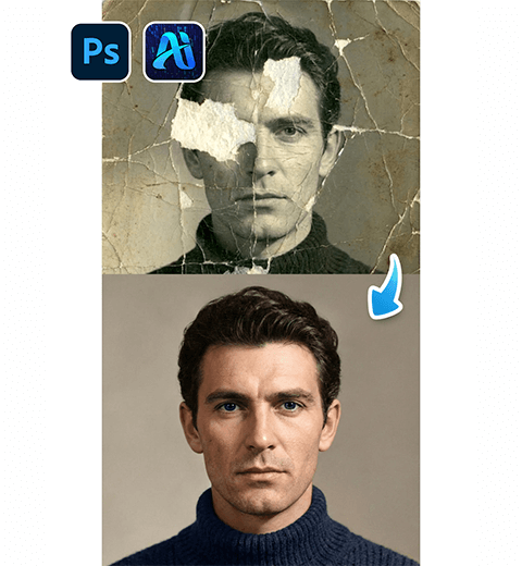 How to Restore Damaged Old Photos with Photoshop Nano Banana Pro