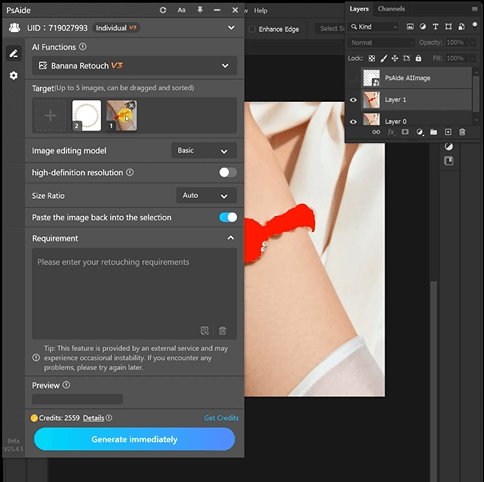 Import the Model Image and Identify the Wrist Area
