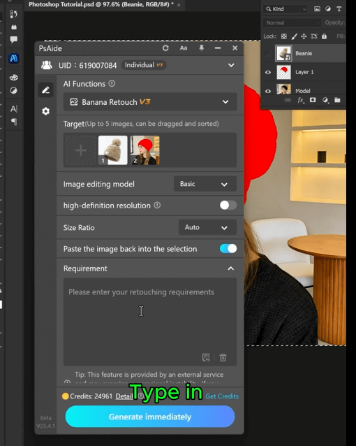 Import the Model Image and Focus on the Head Area