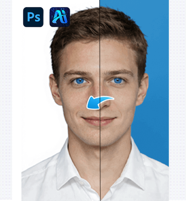  Change the ID Photo Background with PsAide nano Banana