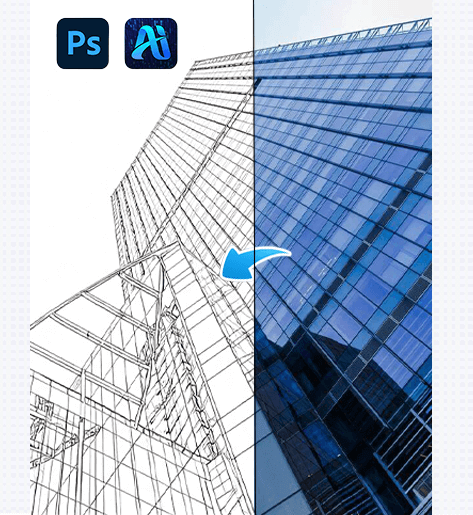 Goodbye Manual Tracing! PsAide Plugin + AI Advanced Retouch: 3 Steps to Convert Real Scene Pictures into Line Drawings