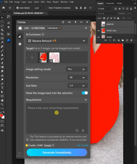 Paint the Original Pajama Set Red