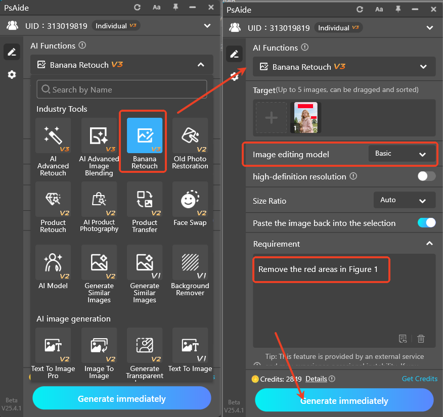 Launch Nano Banana and Set Parameters
