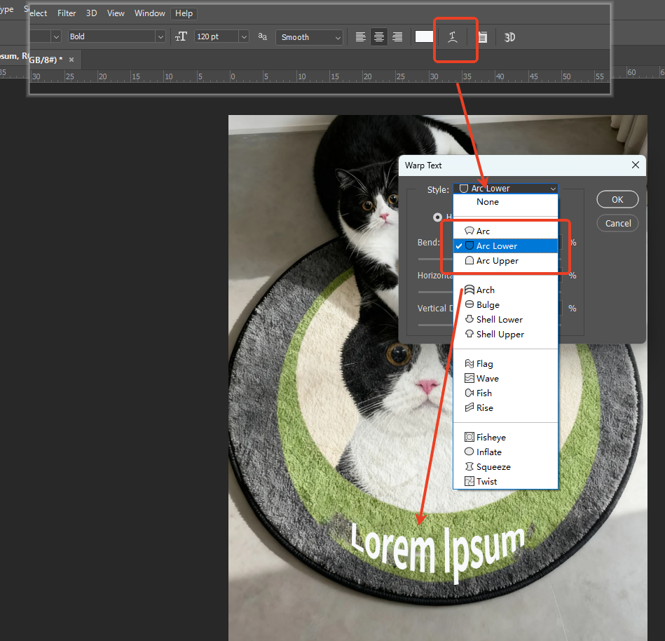 Use the Type Tool to enter the new text "Today is a good day",
