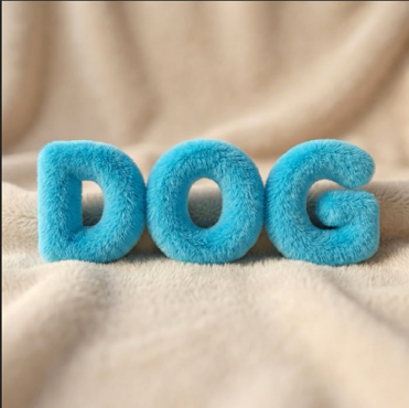 Convert to plush-style text , fluffy  plush,soft light background