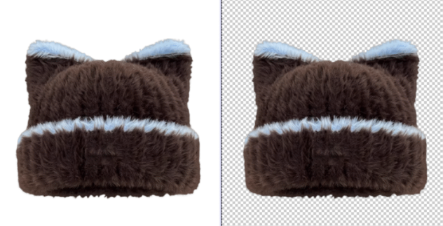 Use PS Healing Brush to fix minor edge noise for a pure background