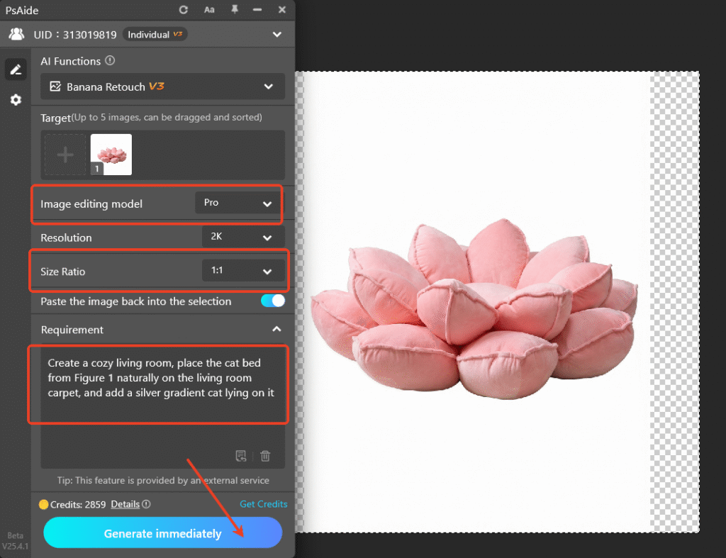 Launch Nano Banana Pro & Set Parameters/Prompt