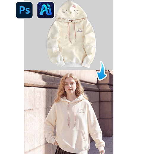 nano banana Hoodie Replacement: 4-Step Red Mask Workflow for Model Sweatshirt Transfer