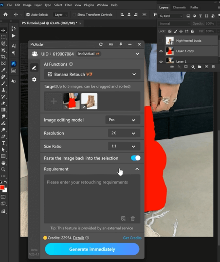 Paint the Original Slippers Area Red