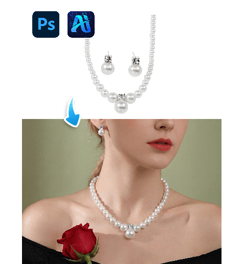 Nano Banana Dual Jewelry Swap: 4-Step Red Mask Workflow for Earrings and Necklace Replacement