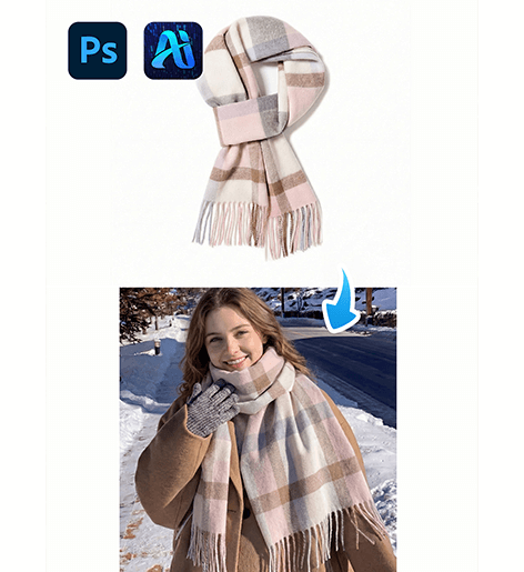 nano banana Scarf Transfer: 4-Step Red Mask Workflow for Accessory Replacement