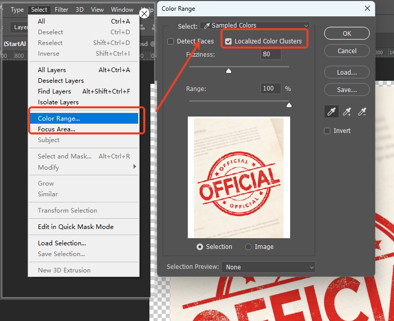 PS Color Range – For Seals with Strong Color Contrast
