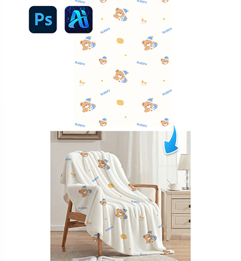 nano banana blanket mockup