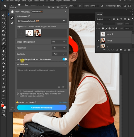 Paint the Original Headband Area Red