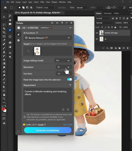 Convert to Blender modeling and renderingeffects