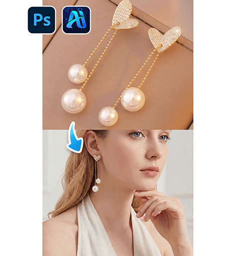 4 Steps to Transfer Earrings with Nano Banana Using the Blue Mark Method