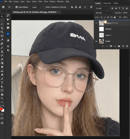 Generate nano banana glasses transfer